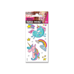 Temporary Tattoo Glitter Rainbow Unicorn
