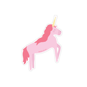 Rainbows And Unicorns: Iko Iko Fun Size Sticker Unicorn Pink