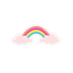 Rainbows And Unicorns: Iko Iko Fun Size Sticker Rainbow with Clouds