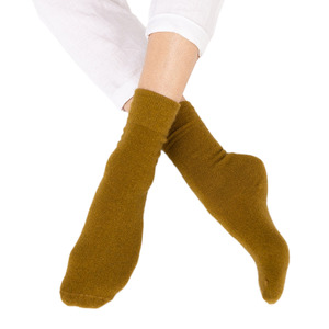 Nooan Possum Merino Wool Socks Hamilton Ecru Olive Medium