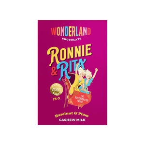 Wonderland Chocolate: Wonderland Ronnie & Rita Hazelnut Plum Cashew Chocolate