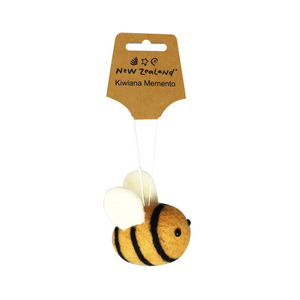 Christmas Tree Decorations: Hanging Wool Ornament NZ Honey Bee