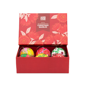 Christmas Tree Decorations: 100% NZ Christmas Baubles Botanicals Set of 6