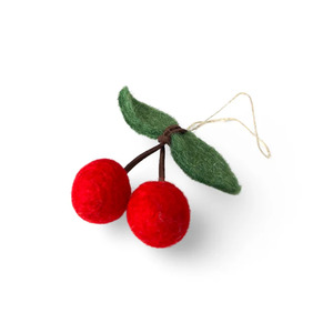 Christmas Tree Decorations: Christmas Decoration Felt Cherries