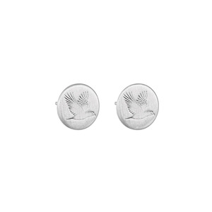 Most Popular Gifts: Little Taonga Studs Round Kia Ora Kea Silver