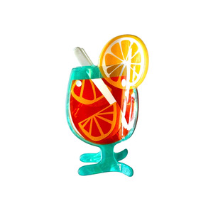 Aperol Spritz Claw Clip Orange