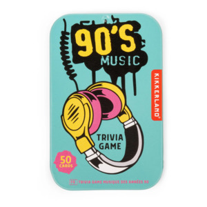 Puzzles And Games: Kikkerland 90’s Music Trivia Tin