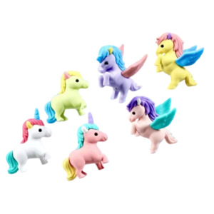 Rainbows And Unicorns: Iwako Eraser Unicorn Pegasus Assorted