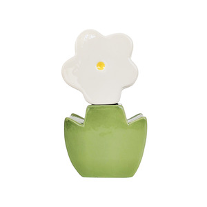 Planters And Vases: Alice Flower Double Vase White and Green