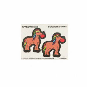 Rainbows And Unicorns: Sticker Garden Scratch and Sniff Teared Square Horse Apple