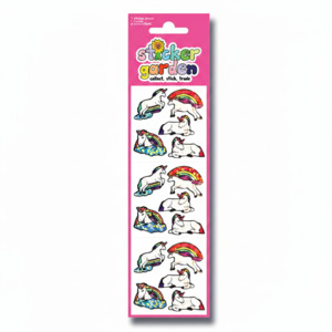 Sticker Garden Sheet Prism Rainbow Unicorn
