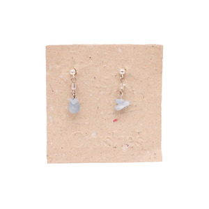 Earrings: Crushes Earrings Silver Drop Gem Stone Aquamarine