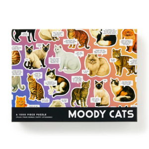 Puzzles And Games: Brass Monkey Moody Cats 1000 Piece Puzzle