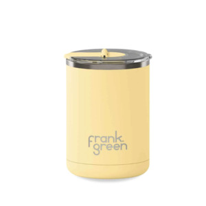 Frank Green Ceramic Coffee Cup with Hinged Lid 12oz Buttermilk