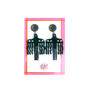 Earrings: Studio Soph Earrings Big Birds Green