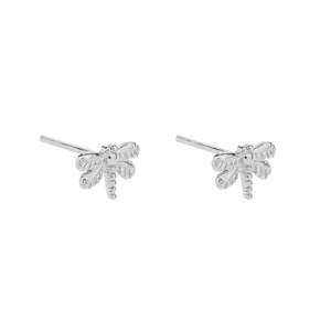 Earrings: Iko Iko Studs Dragonfly Silver