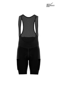 Womens Shorts Pants: Detour Cargo Bib Short - Black - Women's