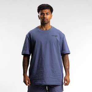 Mens Tees: Checkered Box Block Tee Unisex Midnight