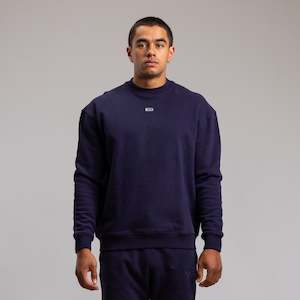 Mens Tops: Capsize Box Block Crew Unisex NAVY