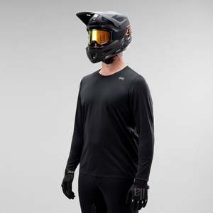Mountain Bike Mens: Traverse Long Sleeve Jersey - Black - Men's