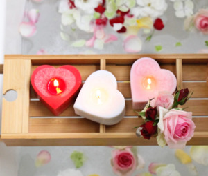 Birthday: Living Light Heart Candle with Tealights