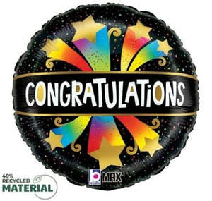 Add Ons: Congratulations Colouful Starburst- 9" Stick Balloon (Copy)