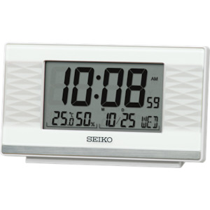 Seiko: Seiko Digital Alarm Clock QHL094-W