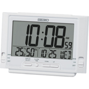 Seiko Digital Alarm Clock QHL095-W