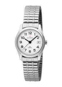 OLYMPIC LADIES ROUND 12 FIGURE DIAL EXPANDING STRAP 78034
