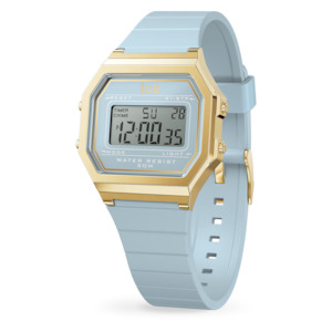 Ice Digital Retro Tranquil Blue Gold 022058