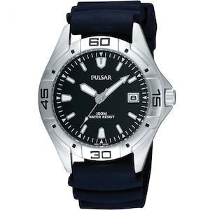 Pulsar: Pulsar Black Dial Work Watch PXH939X