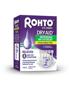 Dry Eye Care: Rohto Dry Aid Eye Preservative Free Drops (20 x 0.5ml)