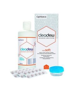 Contact Lens Care: CleaDew Soft Contact Lens Solution (385ml + 30 Tabs)