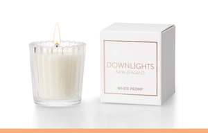 Crystal Cut Candles: Mini Candle - White Peony