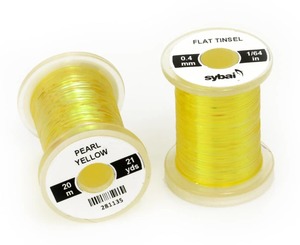 Products: Pearl Yellow Flat Tinsel 0.4mm - I Love Fly Fishing