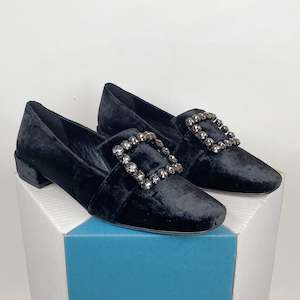 Marian black velvet sizes 36, 38