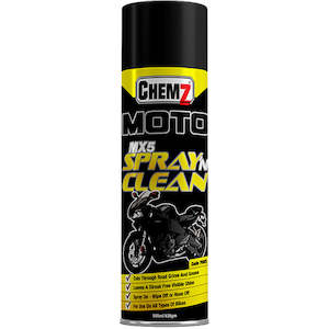 Cleaners And Chain Lube: Chemz Moto MX5 Spray Clean