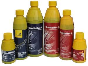 Cleaners And Chain Lube: Scottoiler Standard Blue and High-Temp Red Refil Oils