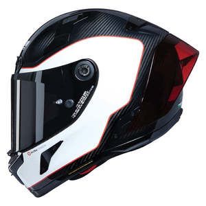 Full Face Motorcycle Helmets: Nolan Xseries X-804 RS Ultra Carbon Full Face Helmet - black/white