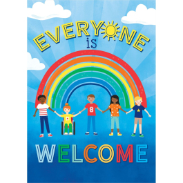 Decoratives & Displays: Everyone Is Welcome Rainbow Poster
