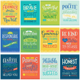 Decoratives & Displays: Positive Character Traits Poster Set