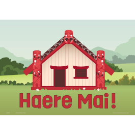 Te Reo Māori Charts: Haere Mai Marae Poster