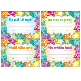 Certificates: Maori Patterned Stars Certificates