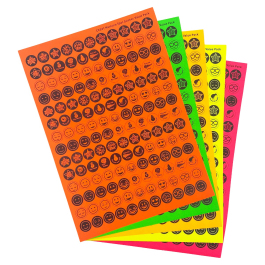 Stickers: Mumura Fluro Spot Sticker Value Pack