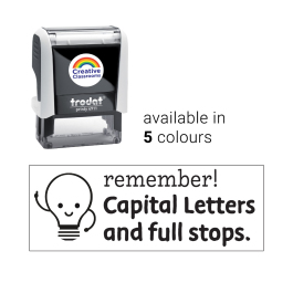 Products: Remember Capital Letters and full stops Stamp