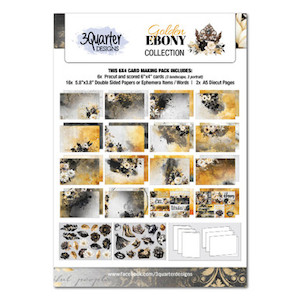 Products: 3Quarter Designs Golden Ebony 6x4 Card Pack