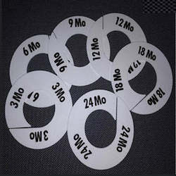 Best Selling: Rack Dividers White Round Sizes 3mth-24mth Set of 6