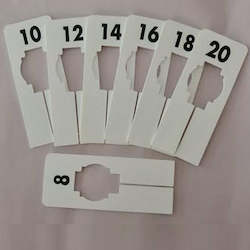 Best Selling: Rack Dividers White Rectangular Sizes 8 - 20 Set of 7