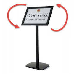 Freestanding Poster Snap Frame Holders: Snap Frame Display Stand Black A3 Landscape / Portrait