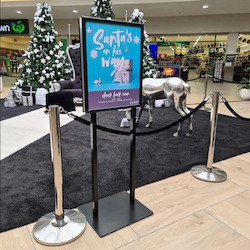 Freestanding Poster Snap Frame Holders: A2  Poster Display Black - Double Sided Snap Frame Sign Holder